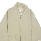 DONAIRE Womens Overcoat Coat Beige Velvet Viscose 90s UK 14