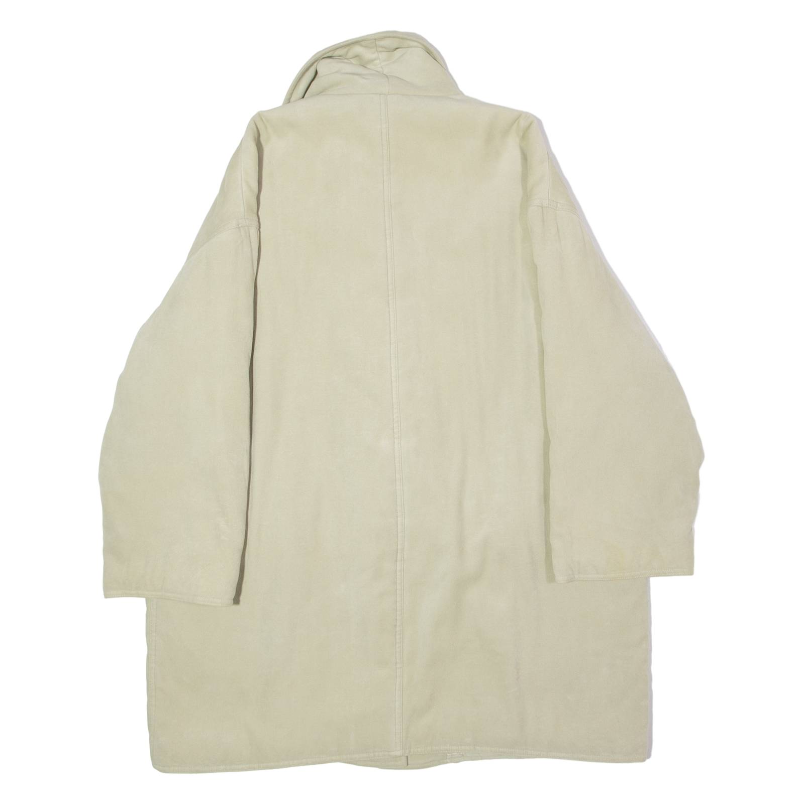 DONAIRE Womens Overcoat Coat Beige Velvet Viscose 90s UK 14