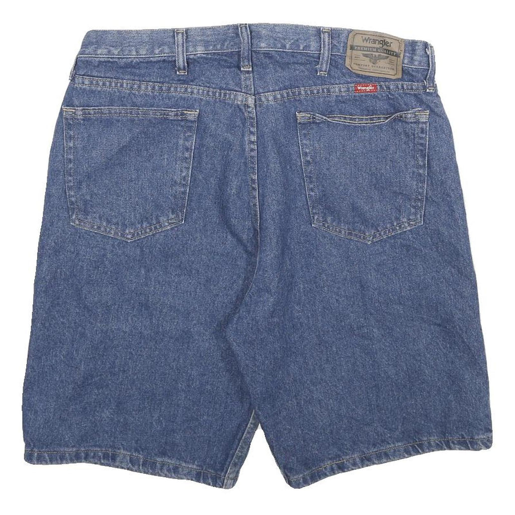 WRANGLER Mens Blue Denim Casual Shorts L W36 Classic Cotton Summerwear