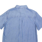CALVIN KLEIN JEANS Womens Blue Shirt S Lightweight Casual Short Sleeve