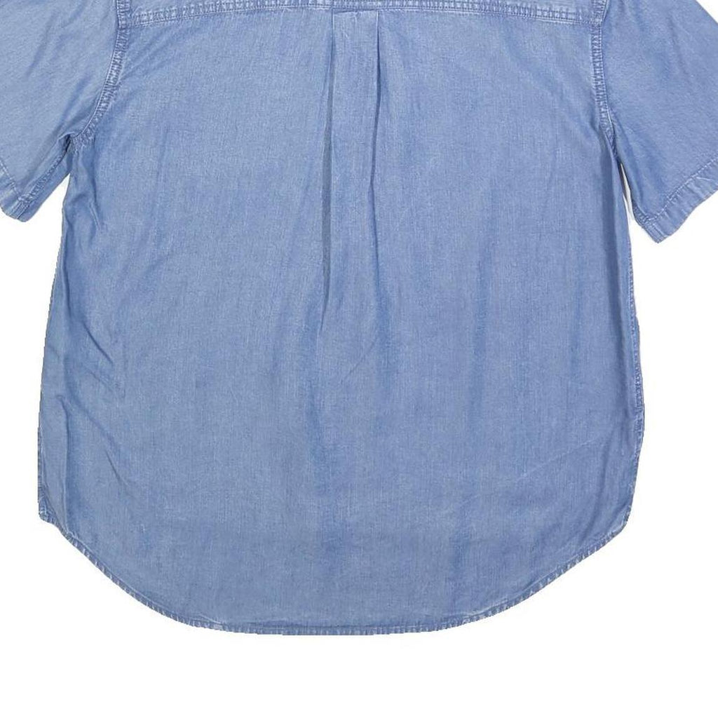 CALVIN KLEIN JEANS Womens Blue Shirt S Lightweight Casual Short Sleeve