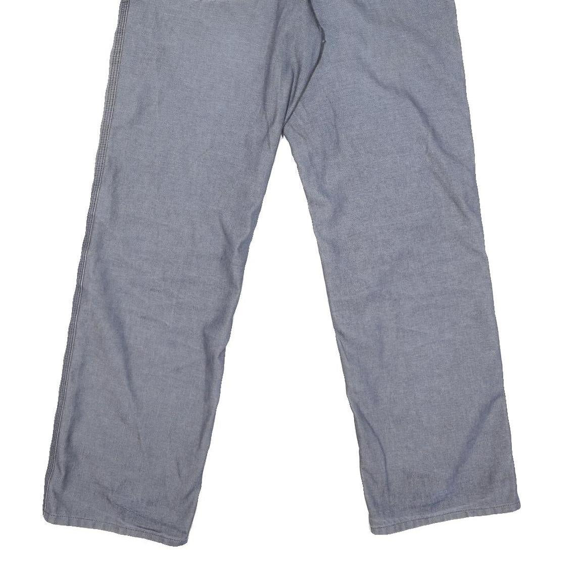 CARHARTT Mens Cotton Blend Blue Regular Straight Trousers W30 L30 Workwear Zip