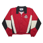 CHAMPION Mens Red & Cream Ohio State Track Nylon Jacket L Sportswear