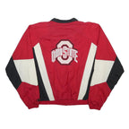 CHAMPION Mens Red & Cream Ohio State Track Nylon Jacket L Sportswear