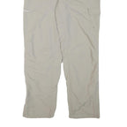 COLUMBIA Lined Womens Polyester Blend Beige Relaxed Straight Trousers W36 L30