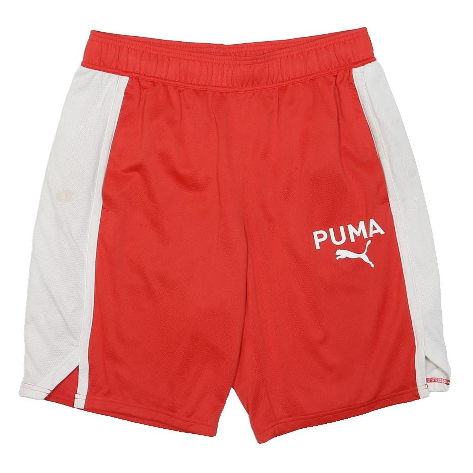 PUMA Mens Shorts Red & White Casual Regular L W34 Sportswear