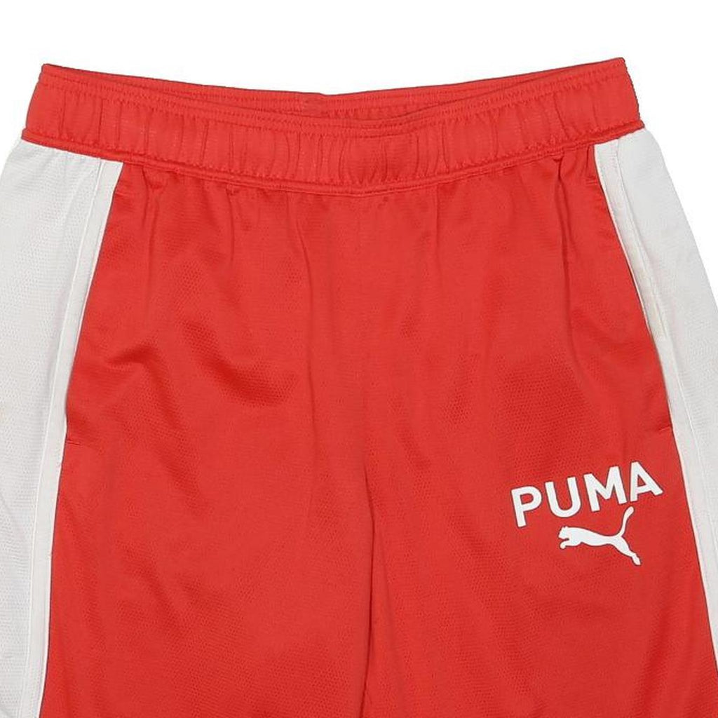 PUMA Mens Shorts Red & White Casual Regular L W34 Sportswear