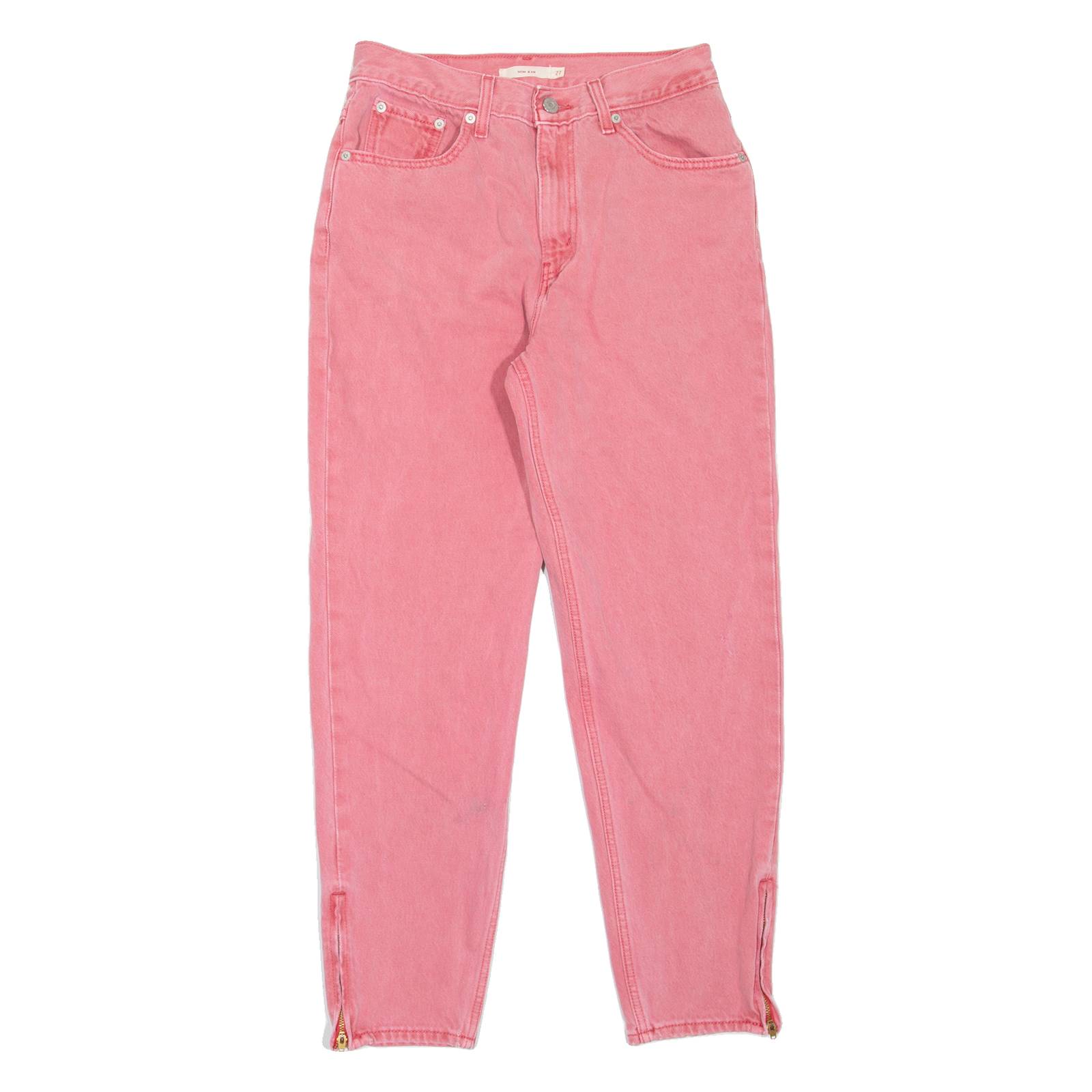 LEVI'S BIG E Womens Jeans Pink Regular Mom W27 L27