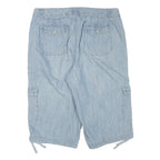 ANA Womens Light Blue Cargo Cotton Blend Shorts XL W33 Casual Summer Wear