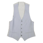 Mens Light Blue Wool Blend Button Jacket XS Formal Waistcoat Classic Style