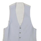 Mens Light Blue Wool Blend Button Jacket XS Formal Waistcoat Classic Style