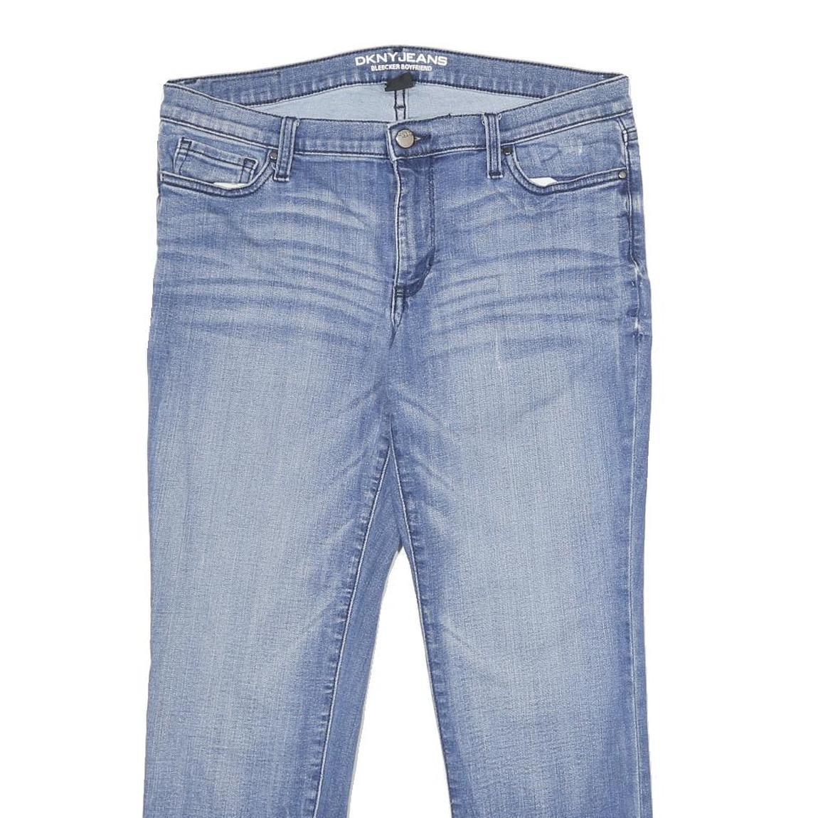 DKNY Womens Jeans Blue Relaxed Straight Denim Light W32 L26 Casual Wear