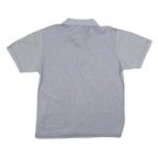 CALVIN KLEIN Mens Grey Stripe Short Sleeve Polo Shirt S Polyester Comfortable