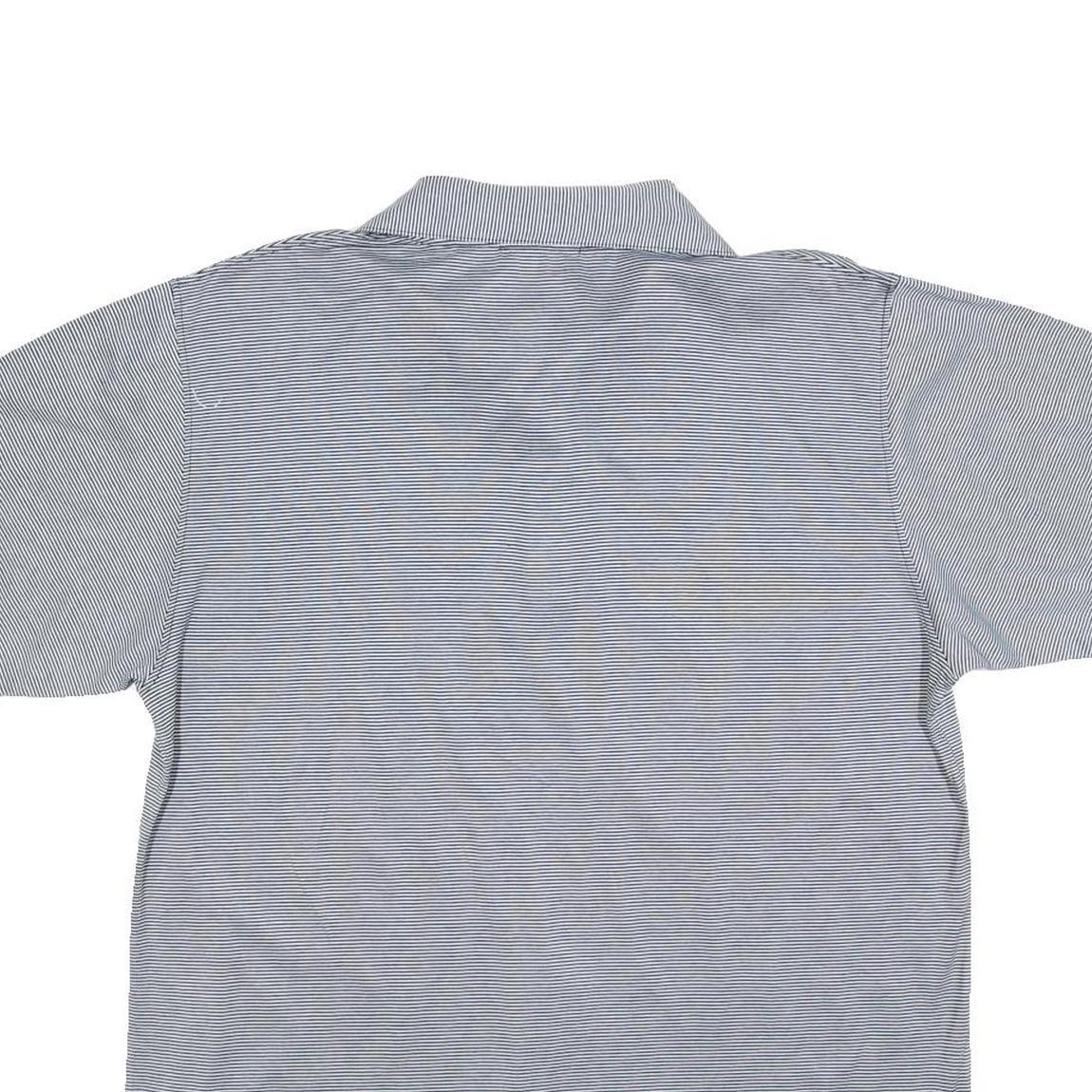 CALVIN KLEIN Mens Grey Stripe Short Sleeve Polo Shirt S Polyester Comfortable