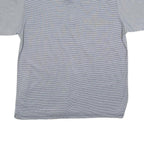 CALVIN KLEIN Mens Grey Stripe Short Sleeve Polo Shirt S Polyester Comfortable