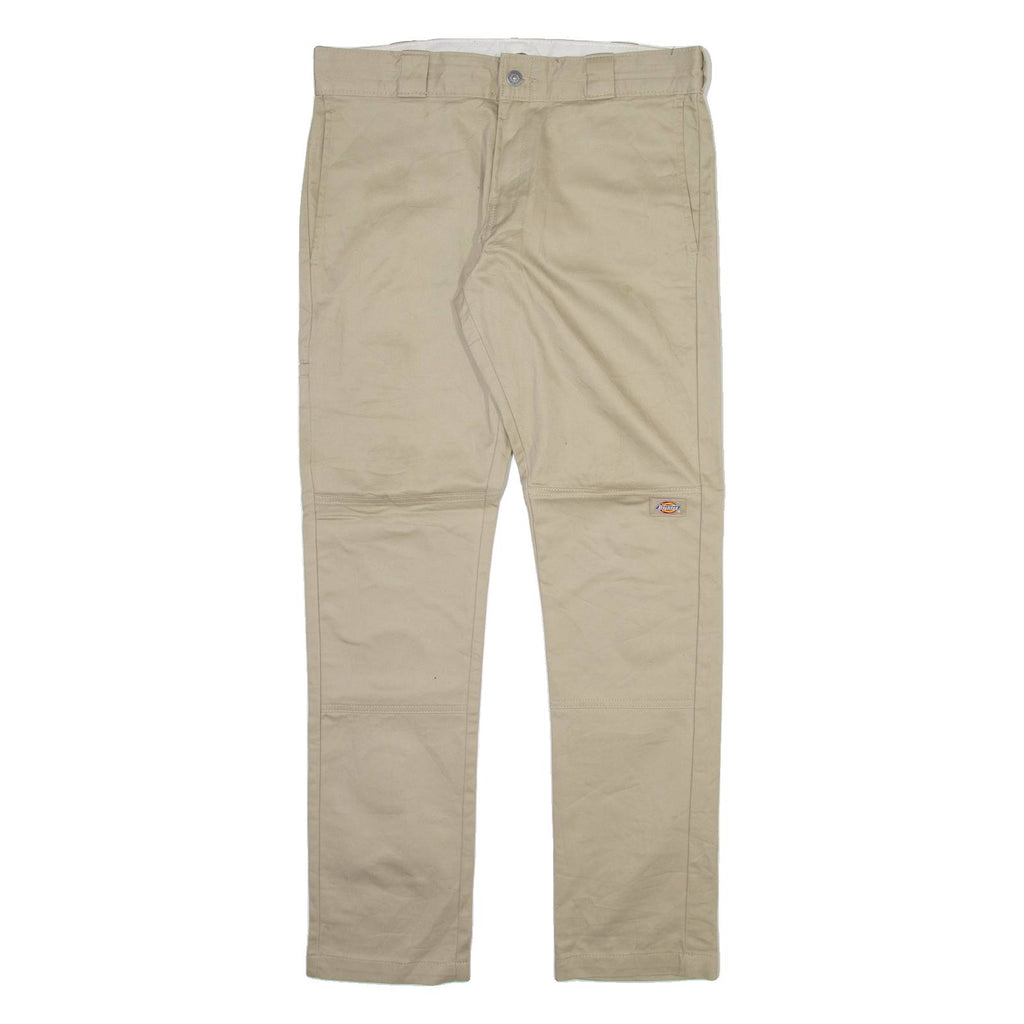 DICKIES Mens Trousers Beige Slim Straight W32 L32
