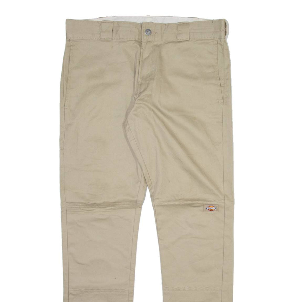 DICKIES Mens Trousers Beige Slim Straight W32 L32
