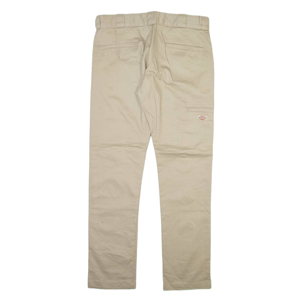 DICKIES Mens Trousers Beige Slim Straight W32 L32
