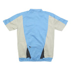 JACK WOLFSKIN Mens Blue & Beige Cycling T-Shirt M Short Sleeve 1/4 Zip Polyester