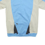 JACK WOLFSKIN Mens Blue & Beige Cycling T-Shirt M Short Sleeve 1/4 Zip Polyester