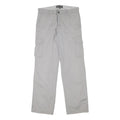 BIAGGINI Mens Cotton Blend Grey Regular Straight Cargo Trousers W32 L32 Casual
