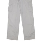BIAGGINI Mens Cotton Blend Grey Regular Straight Cargo Trousers W32 L32 Casual