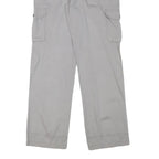 BIAGGINI Mens Cotton Blend Grey Regular Straight Cargo Trousers W32 L32 Casual
