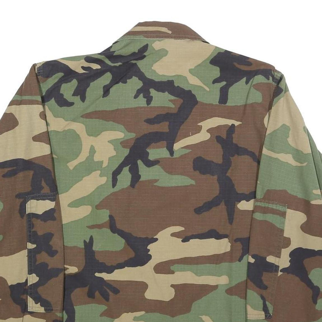 Mens Camouflage Military Cotton Button Jacket S Plain Tactical Field Wear
