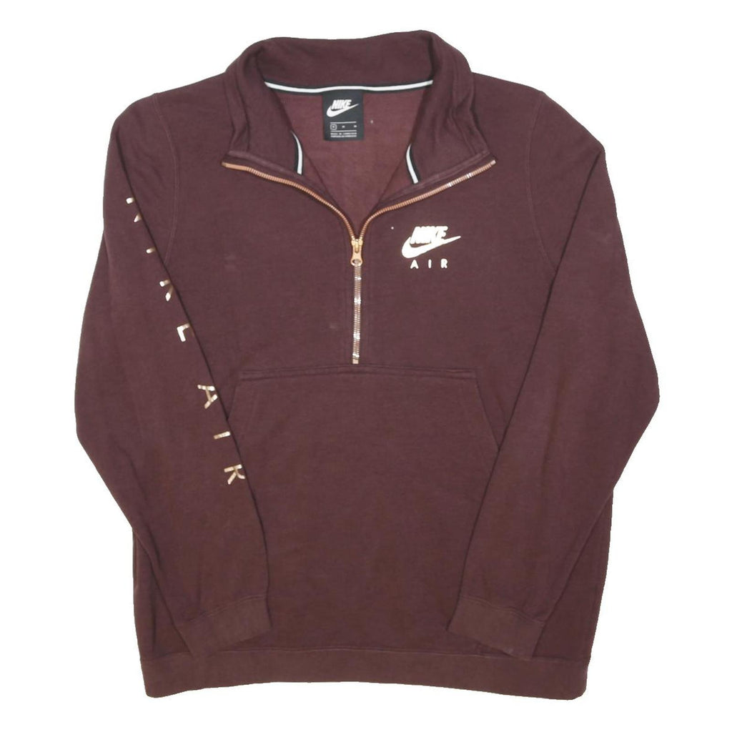 NIKE Womens Maroon Air Zip Jacket M Cotton Blend Casual Sportswear