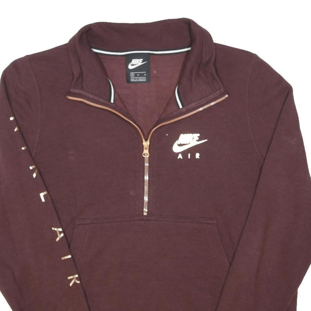 NIKE Womens Maroon Air Zip Jacket M Cotton Blend Casual Sportswear