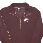 NIKE Womens Maroon Air Zip Jacket M Cotton Blend Casual Sportswear