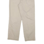 NAUTICA Mens Regular Fit Beige Cotton Blend Zip Trousers W34 L30 Classic Casual