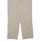 NAUTICA Mens Regular Fit Beige Cotton Blend Zip Trousers W34 L30 Classic Casual