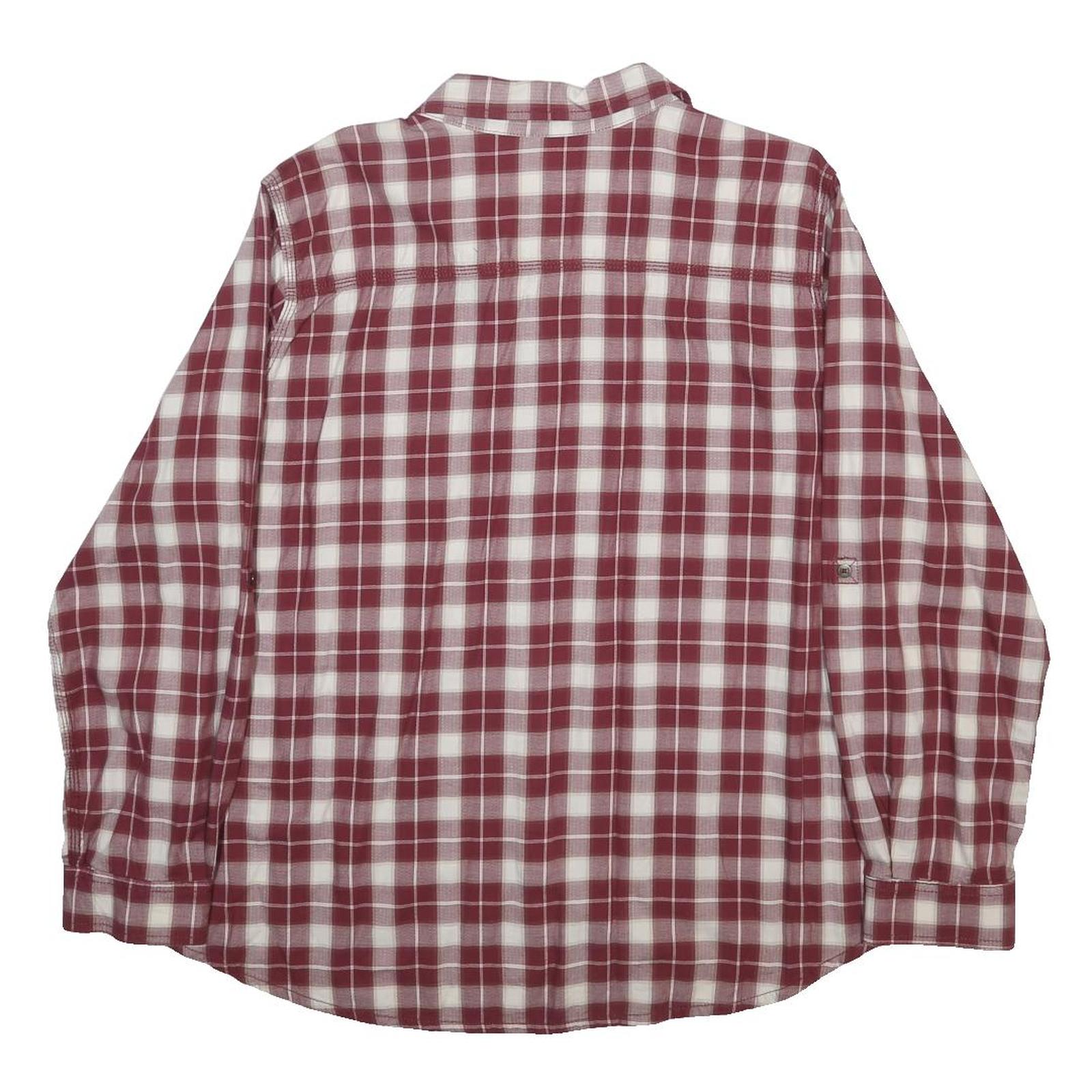 CARHARTT Womens Red & White Check Shirt 2XL Cotton Blend Casual Durable Workwear
