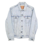 LEVI'S Mens Blue Denim Button Jacket S Cotton Classic Casual Vintage Style