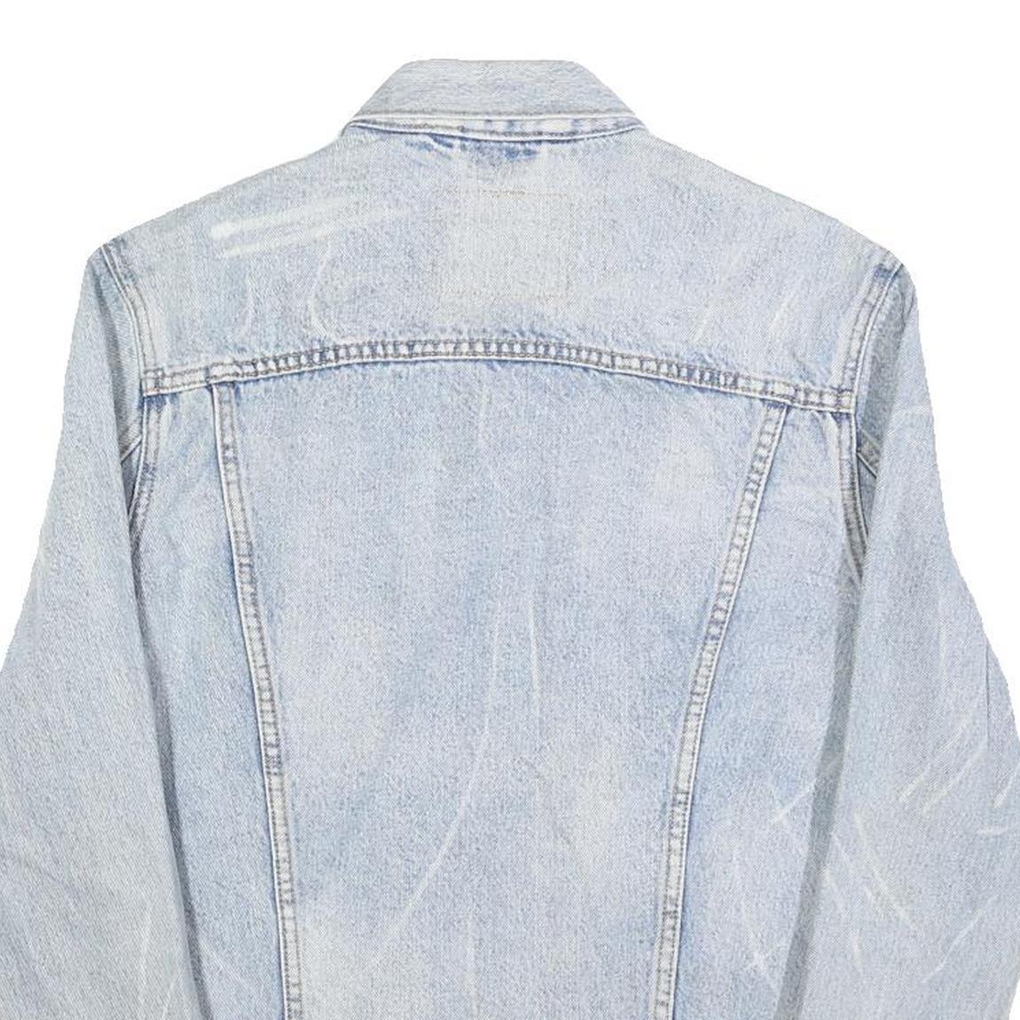 LEVI'S Mens Blue Denim Button Jacket S Cotton Classic Casual Vintage Style