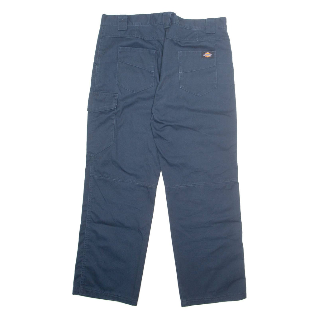 DICKIES Cargo Womens Trousers Blue Regular Straight W34 L31