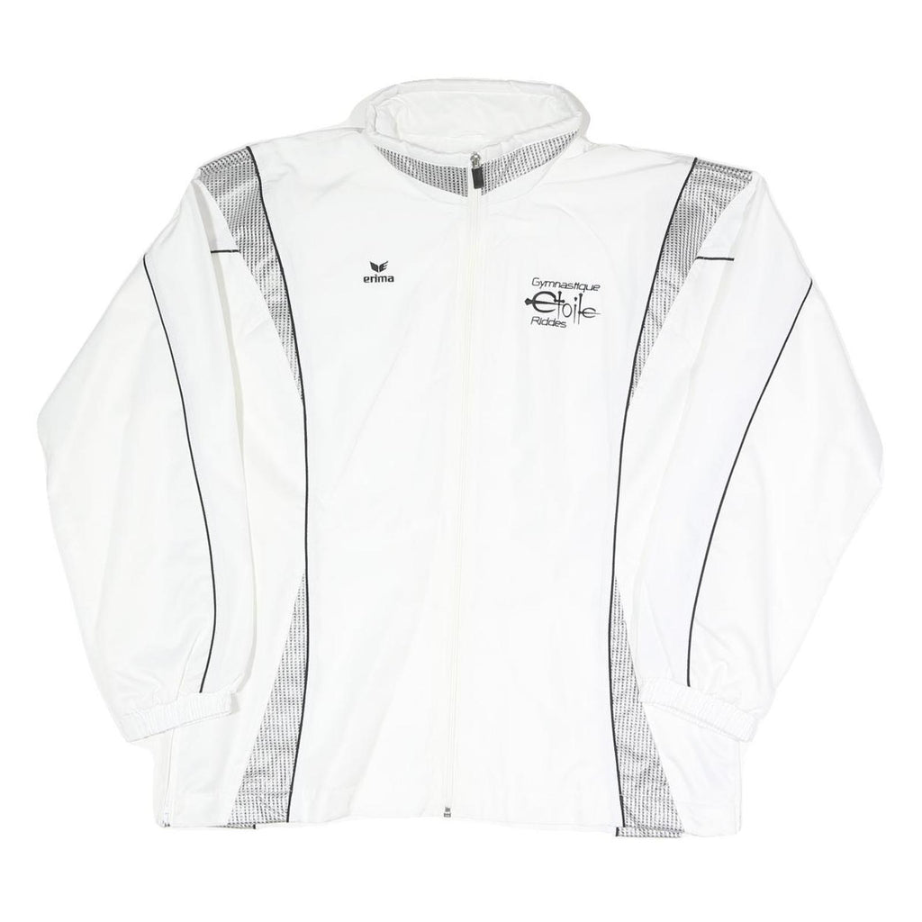 ERIMA Womens White & Grey Outdoor Jacket UK 18 Polyester Blend Woven Plain Zip