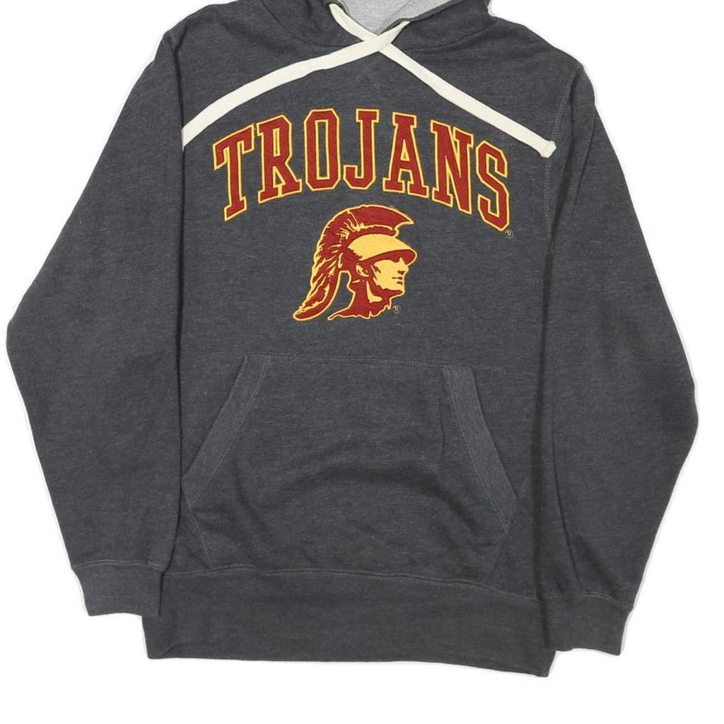 JONES & MITCHELL Mens Grey Trojans Pullover Hoodie S Cotton Blend Casual Wear