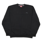 SLAZENGER Mens Black Sweatshirt XL Crew Neck Cotton Blend Pullover Casual