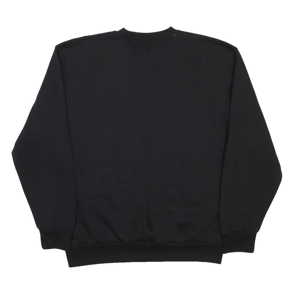 SLAZENGER Mens Black Sweatshirt XL Crew Neck Cotton Blend Pullover Casual