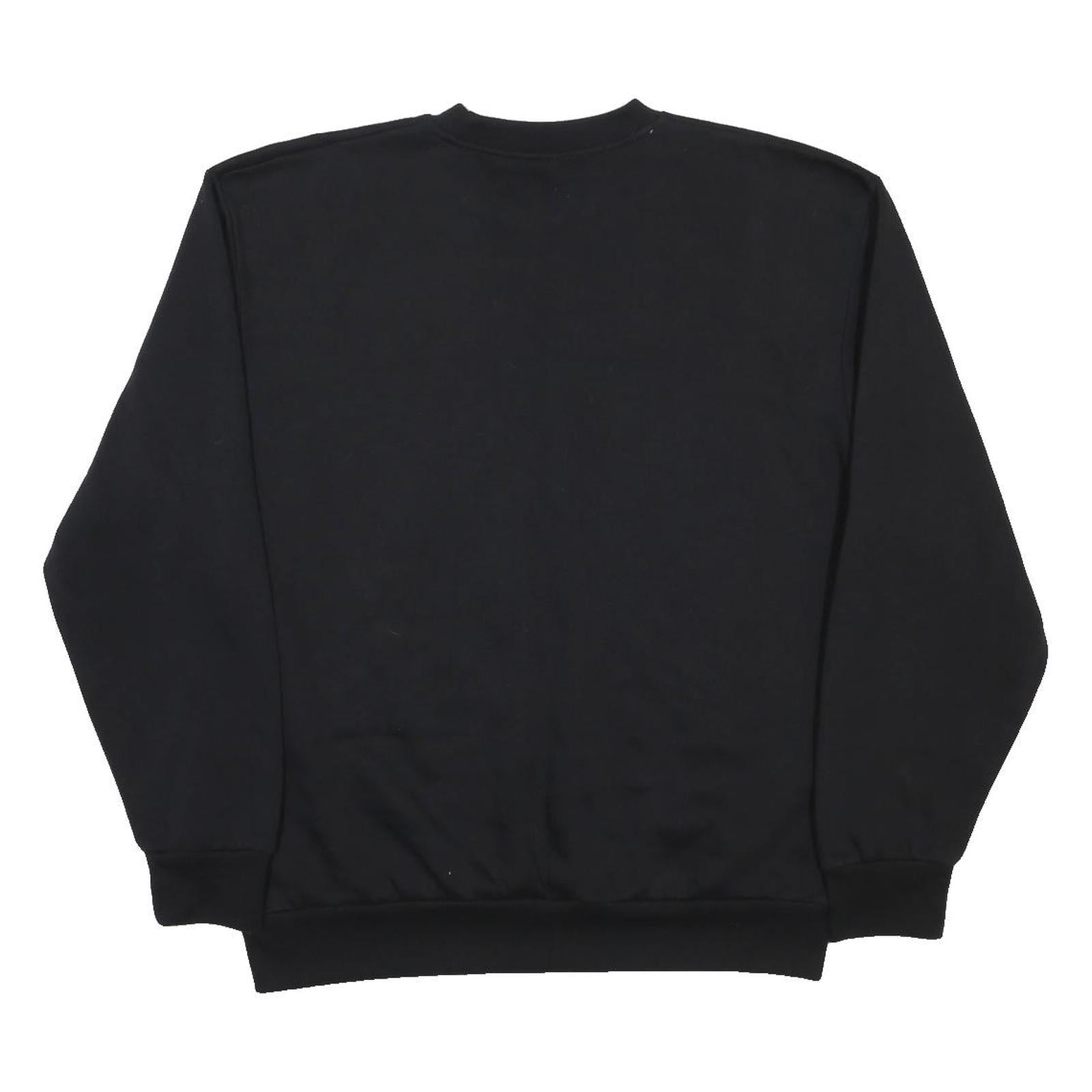 SLAZENGER Mens Black Sweatshirt XL Crew Neck Cotton Blend Pullover Casual