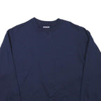 JERZEES Mens Navy Blue Crew Neck M Plain Casual Sweatshirt Cotton Blend
