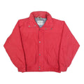 SEARS Mens Red Outdoor Jacket M Polyester Blend Woven Plain Zip Relaxed Fit