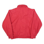 SEARS Mens Red Outdoor Jacket M Polyester Blend Woven Plain Zip Relaxed Fit