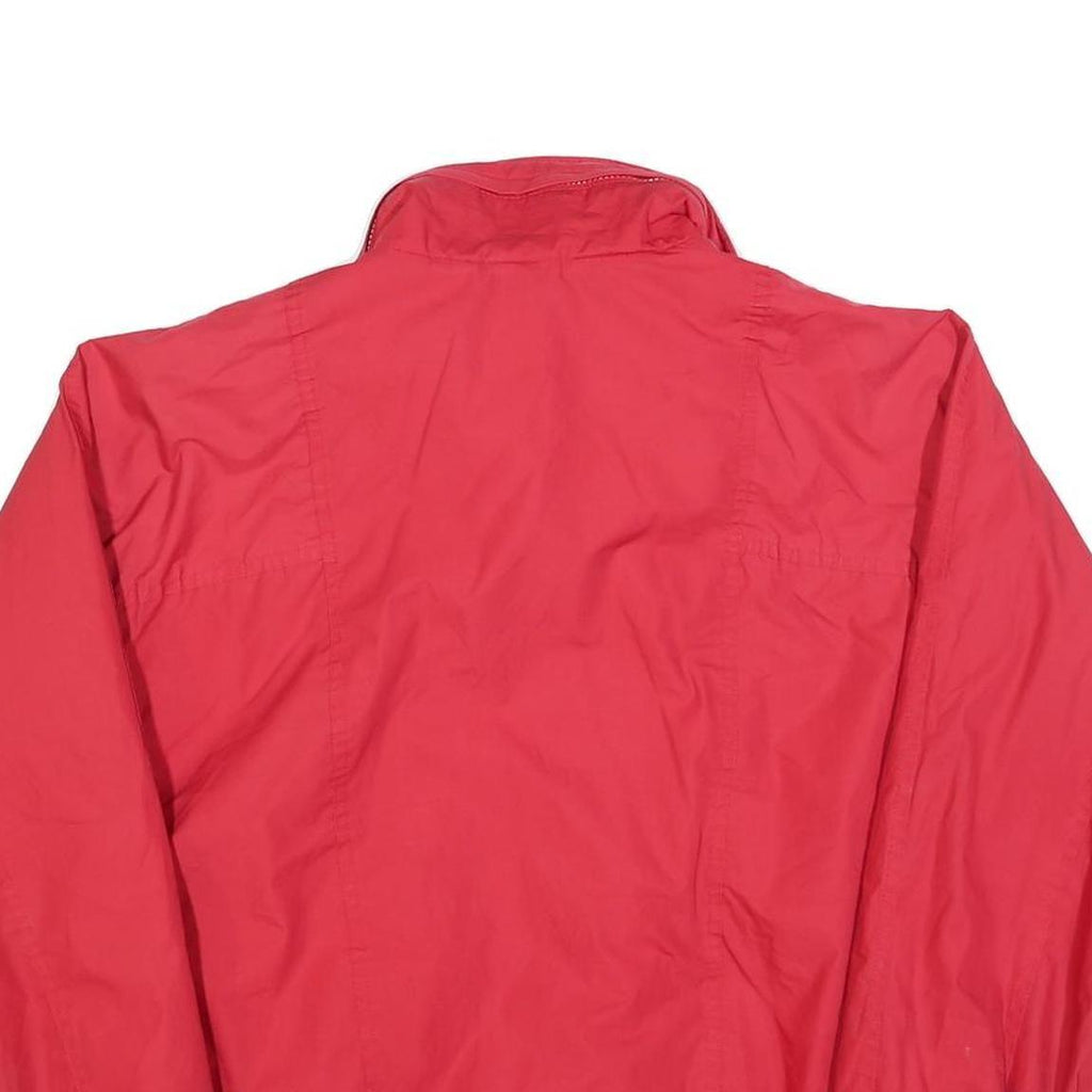 SEARS Mens Red Outdoor Jacket M Polyester Blend Woven Plain Zip Relaxed Fit