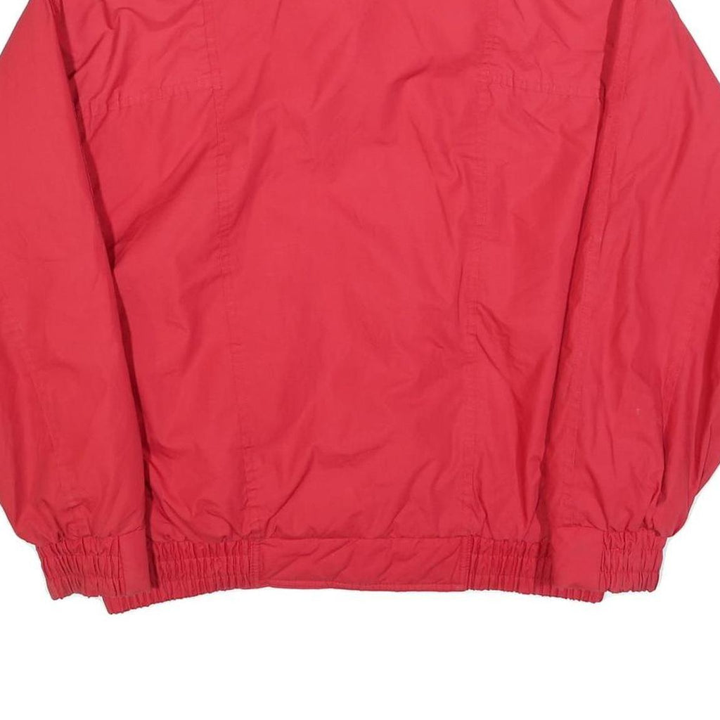 SEARS Mens Red Outdoor Jacket M Polyester Blend Woven Plain Zip Relaxed Fit