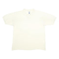 LOTTO Mens Cream Polo Shirt 2XL Cotton Blend Basic Short Sleeve Plain