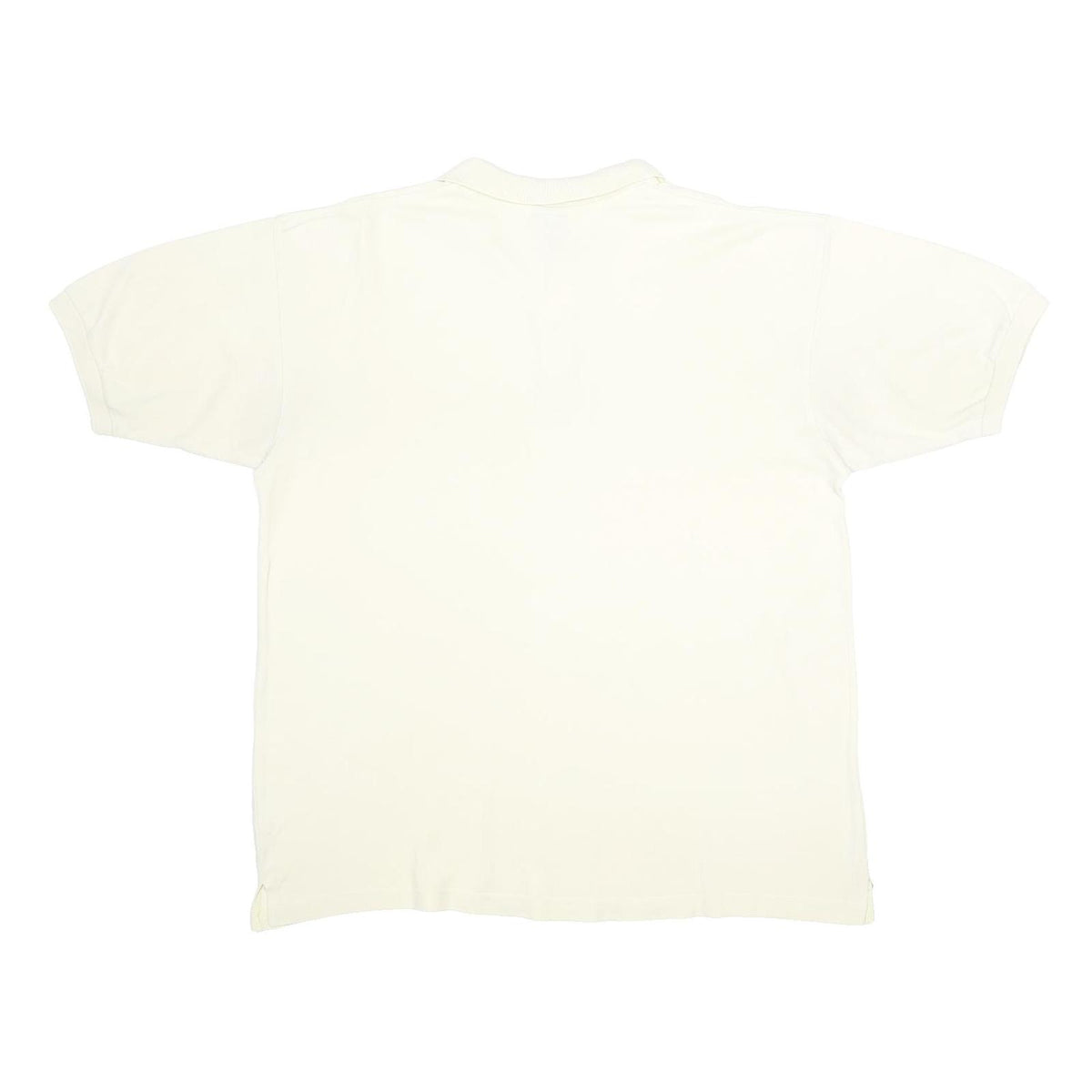 LOTTO Mens Cream Polo Shirt 2XL Cotton Blend Basic Short Sleeve Plain