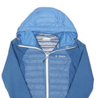 COLUMBIA Womens Blue Zip Jacket XS Polyamide Baffle Panel Hooded Lightweight